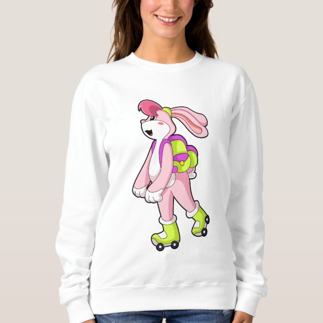 Rabbit with Roller skates Sweatshirt (Front)