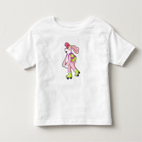 Rabbit with Roller skates Toddler T_shirt