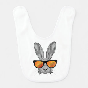 Rabbit with Sunglasses Baby Bib