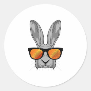 Rabbit with Sunglasses Classic Round Sticker