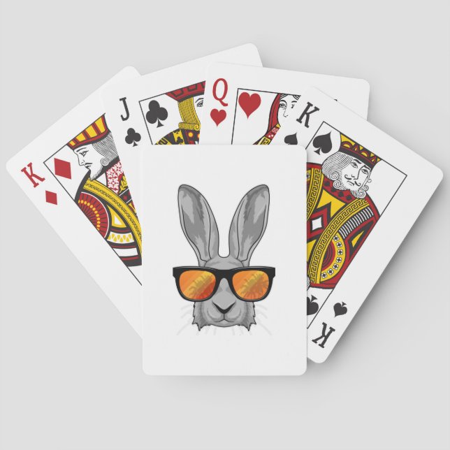 Rabbit with Sunglasses Poker Cards (Back)