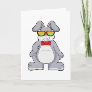 Rabbit with Sunglasses & Tie Card