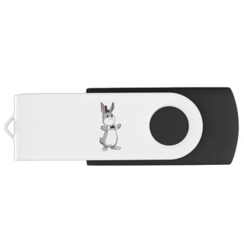 Rabbit with Top hat  Bow tie Flash Drive