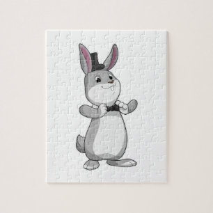 Rabbit with Top hat & Bow tie Jigsaw Puzzle