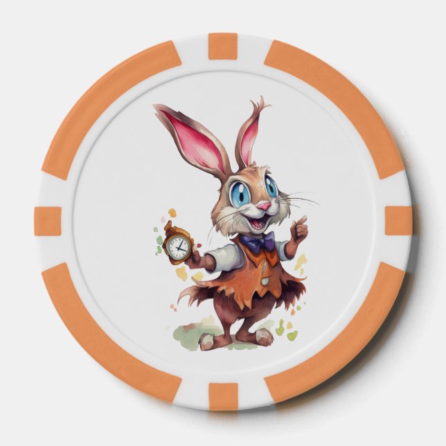 Rabbit with Watch Poker Chips (Front)