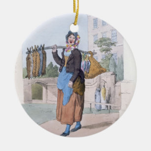 Rabbit Woman, from 'Costume of Great Britain', pub Ceramic Ornament
