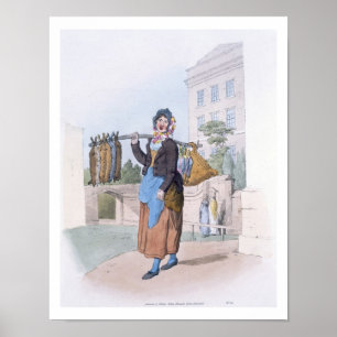 Rabbit Woman, from 'Costume of Great Britain', pub Poster