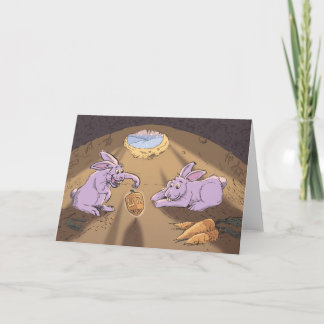 rabbits and dreidel HR Holiday Card