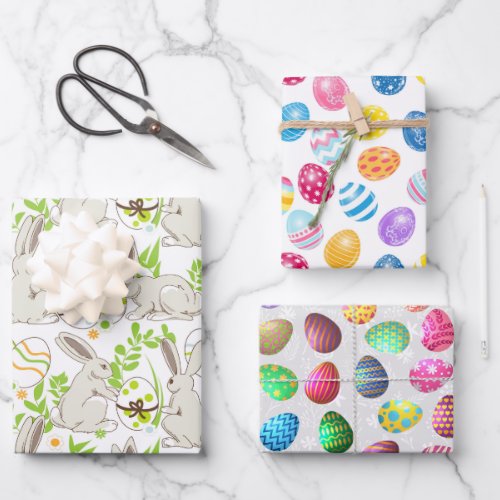 Rabbits And Eggs Wrapping Paper Sheets