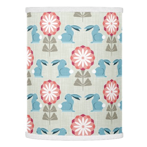 Rabbits and Flowers Lamp Shade