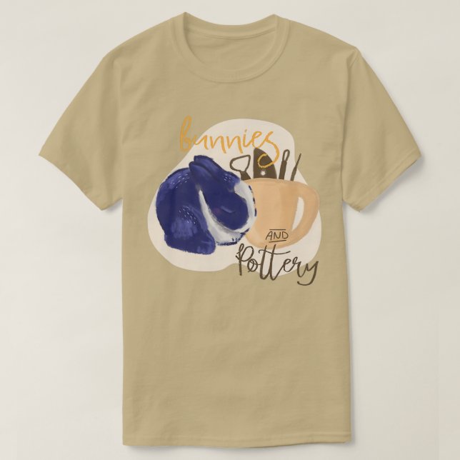 Rabbits and Pottery T-Shirt (Design Front)
