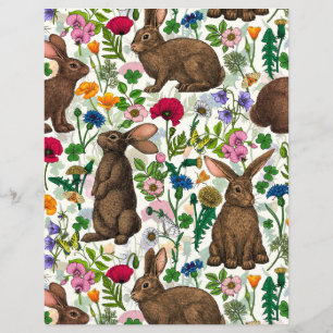 Rabbits and wildflowers