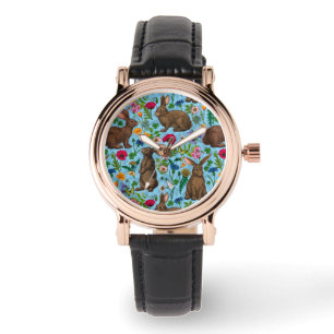Rabbits and wildflowers watch