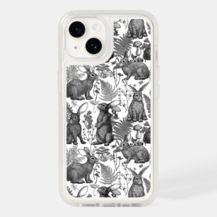 Rabbits and woodland flora2 OtterBox iPhone Case