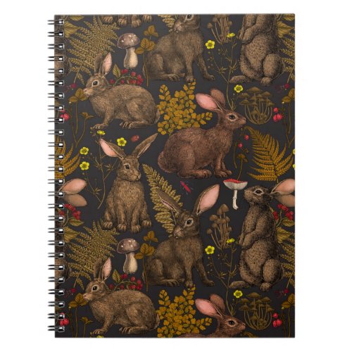 Rabbits and woodland flora 3 Notebook