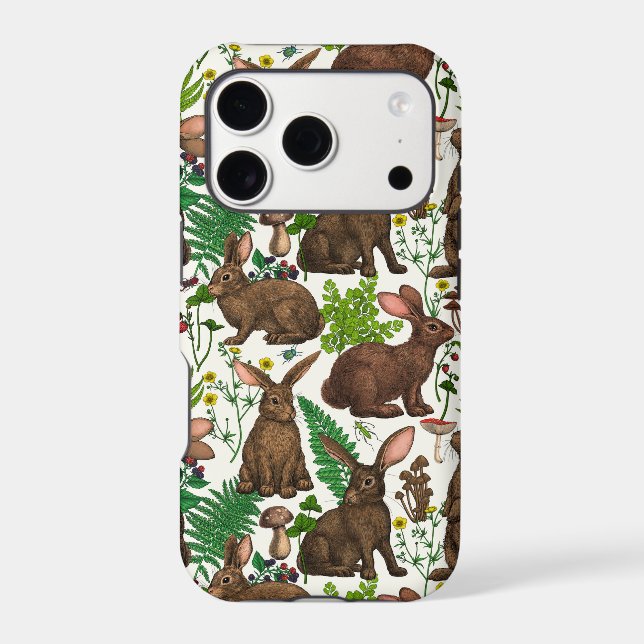 Rabbits and woodland flora 4 Case-Mate iPhone case (Back)