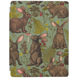 Rabbits and woodland flora iPad Smart Cover