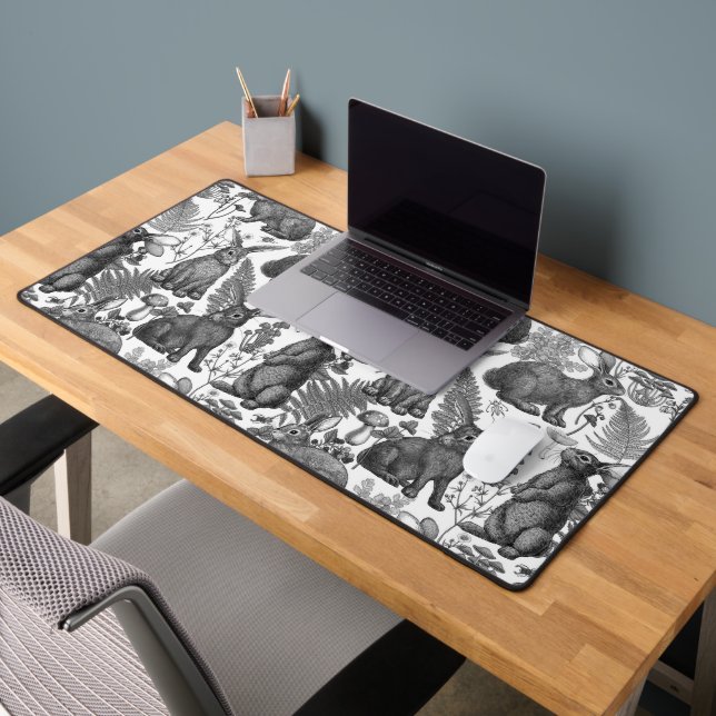 Rabbits and woodland flora Mouse Pad (Office 2)