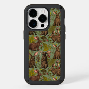 Rabbits and woodland flora Speck iPhone 14 Pro Case