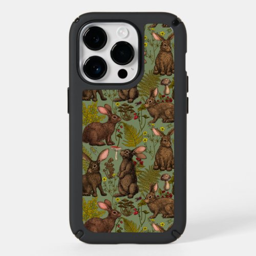 Rabbits and woodland flora Speck Speck iPhone 14 Pro Case