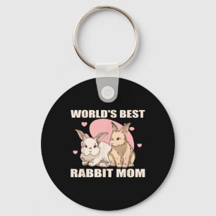 Rabbits Animal Bunny Rabbit Mom Happy Easter Day O Keychain