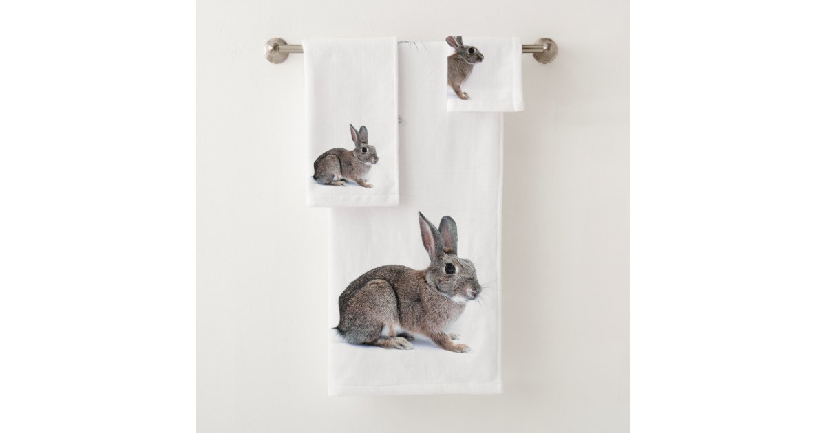 Rabbits Bathroom Towel Set Zazzle