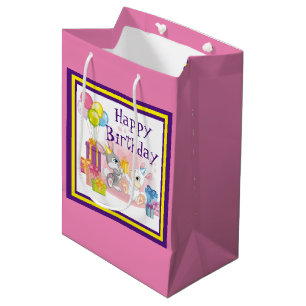 Rabbits Birthday Medium Gift Bag