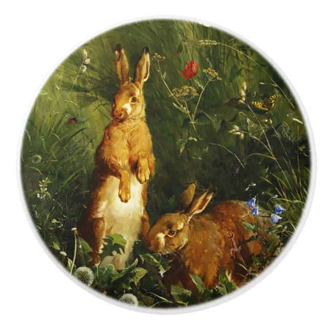 Rabbits Ceramic Pull (Front)