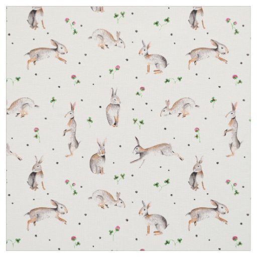 Rabbits & Clover | Holiday Easter | Spring Fabric