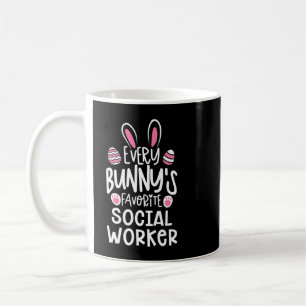 Rabbits Every Bunnys Favorite Social Worker Cute E Coffee Mug