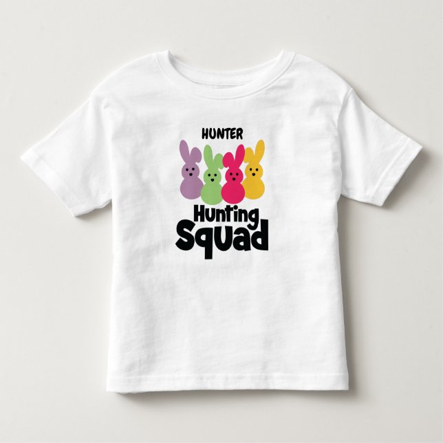 "RABBITS HUNTING SQUAD" PERSONALIZED   TODDLER T-SHIRT (Front)