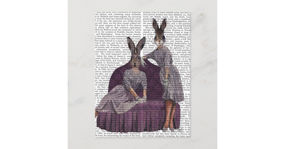 Purple Rampant Rabbit Inserted Rabbits in Purple.png Postcard | Zazzle