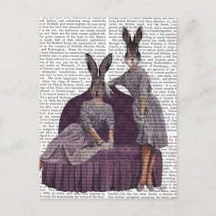 Rabbits in Purple.png Postcard