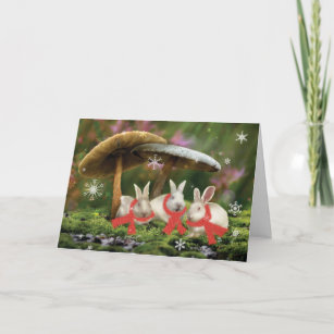 Rabbits in Wonderland Holiday Card