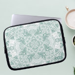 Rabbits Mandala Laptop Sleeve<br><div class="desc">Looking for a stylish and personalized laptop case that will keep your device protected while also showcasing your unique style? Look no further than our hand-drawn rabbits mandala laptop case! Featuring a beautiful and intricate design of boho bunnies and Spring flowers patterned in a mandala this beautiful tech accessory also...</div>