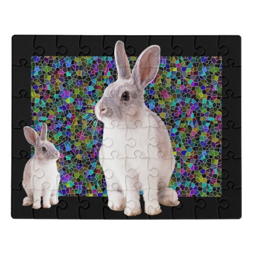 RABBITS MOSIC JIGSAW PUZZLE