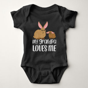 Rabbits 🐰 My Grandpa Loves Me - Grandchild Gift Baby Bodysuit