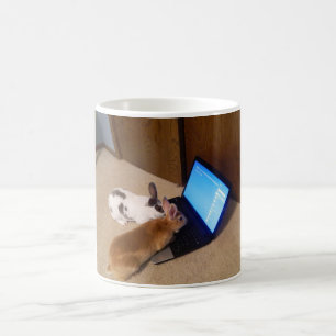 Rabbits On Web by JokeApptv Tm Coffee Mug