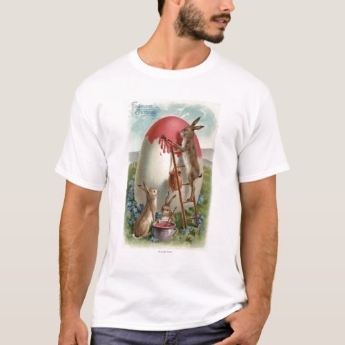 Rabbits Painting an Egg T_Shirt