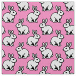 Rabbits Pattern - Black and White with Pink Fabric