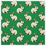 Rabbits Pattern - Black, Lt Yellow and Kelly Green Fabric