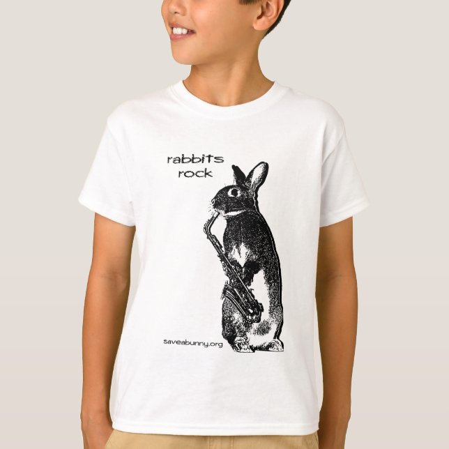 Rabbits Rock! T-Shirt (Front)