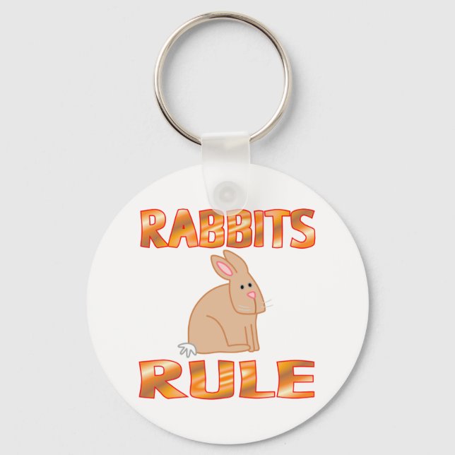 RABBITS RULE KEYCHAIN (Front)