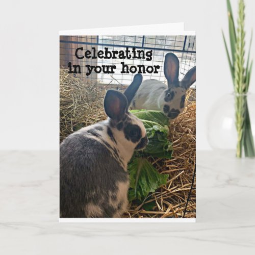 RABBITS SAVE THE BEST LETTUCE ON YOUR BIRTHDAY CARD