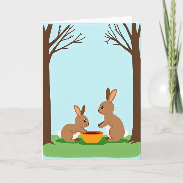 Rabbits Special Moment Storybook Card (Front)