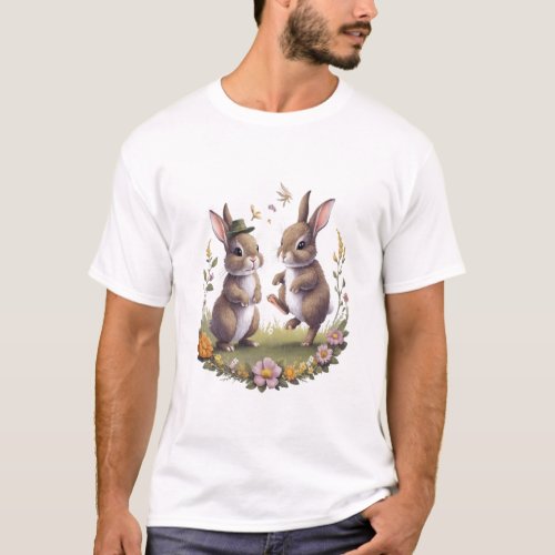 rabbits sticker T_Shirt