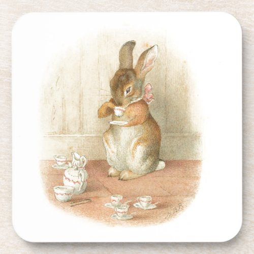 Rabbits Tea Party Drink Coaster