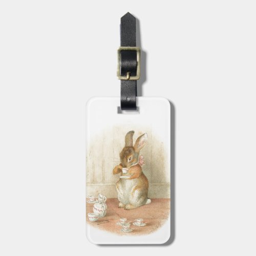 Rabbits Tea Party Luggage Tag