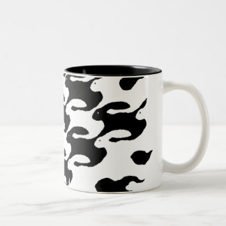 Rabbits Two-Tone Coffee Mug