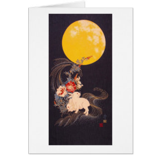 Rabbits with Full Moon Cards